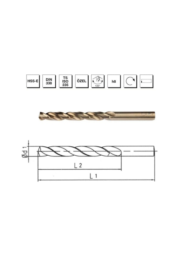 7,5 MM HSS ALTIN SERİ MATKAP UCU