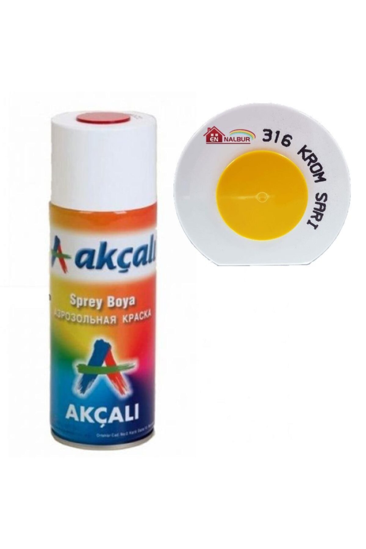 AKÇALI SPREY BOYA KROM SARI 316