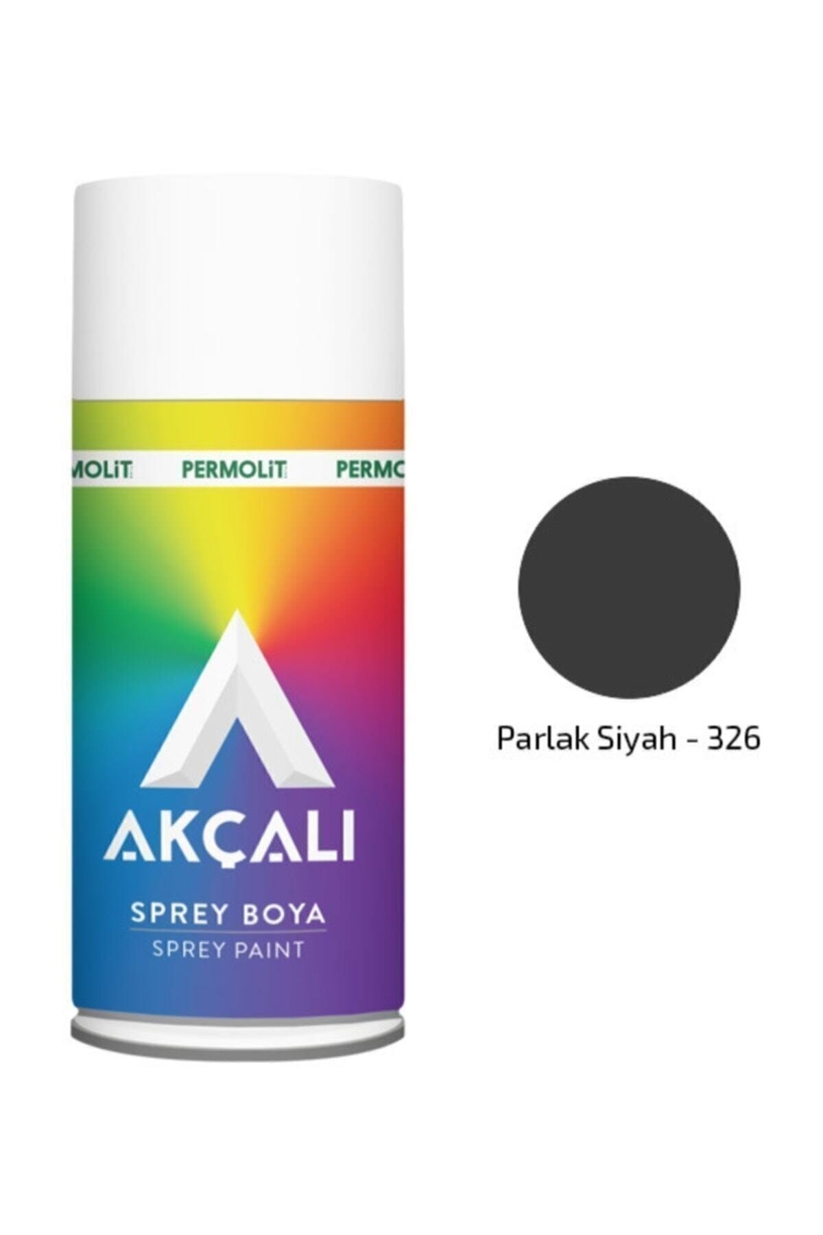 AKÇALI SPREY BOYA PARLAK SİYAH 326