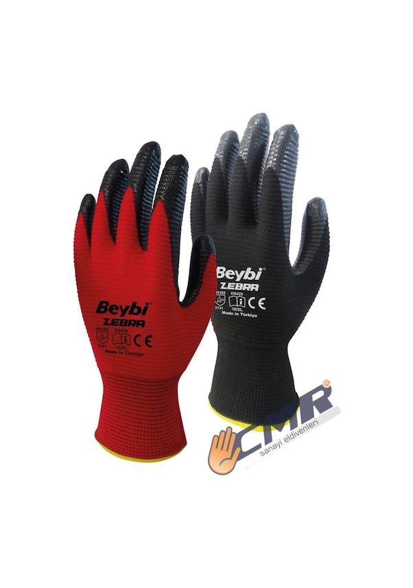 Beybi Zebra Nitril Eldiven Jumbo Paket 60 Çift