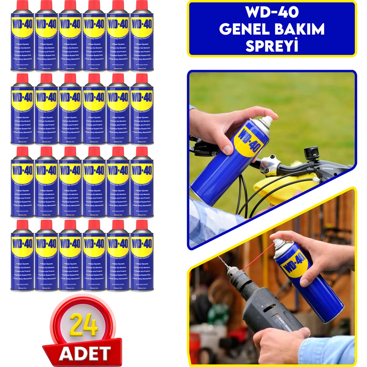 Wd 40 Çok Amaçlı Pas Sökücü Yağlayıcı 200 ml 24 lü